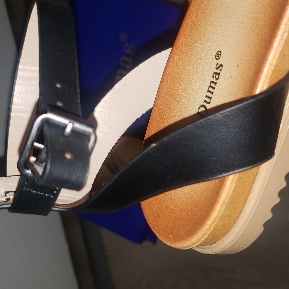 Pierre Dumas Black Ankle Strap Sandals Size 11 NWT - Picture 6 of 9